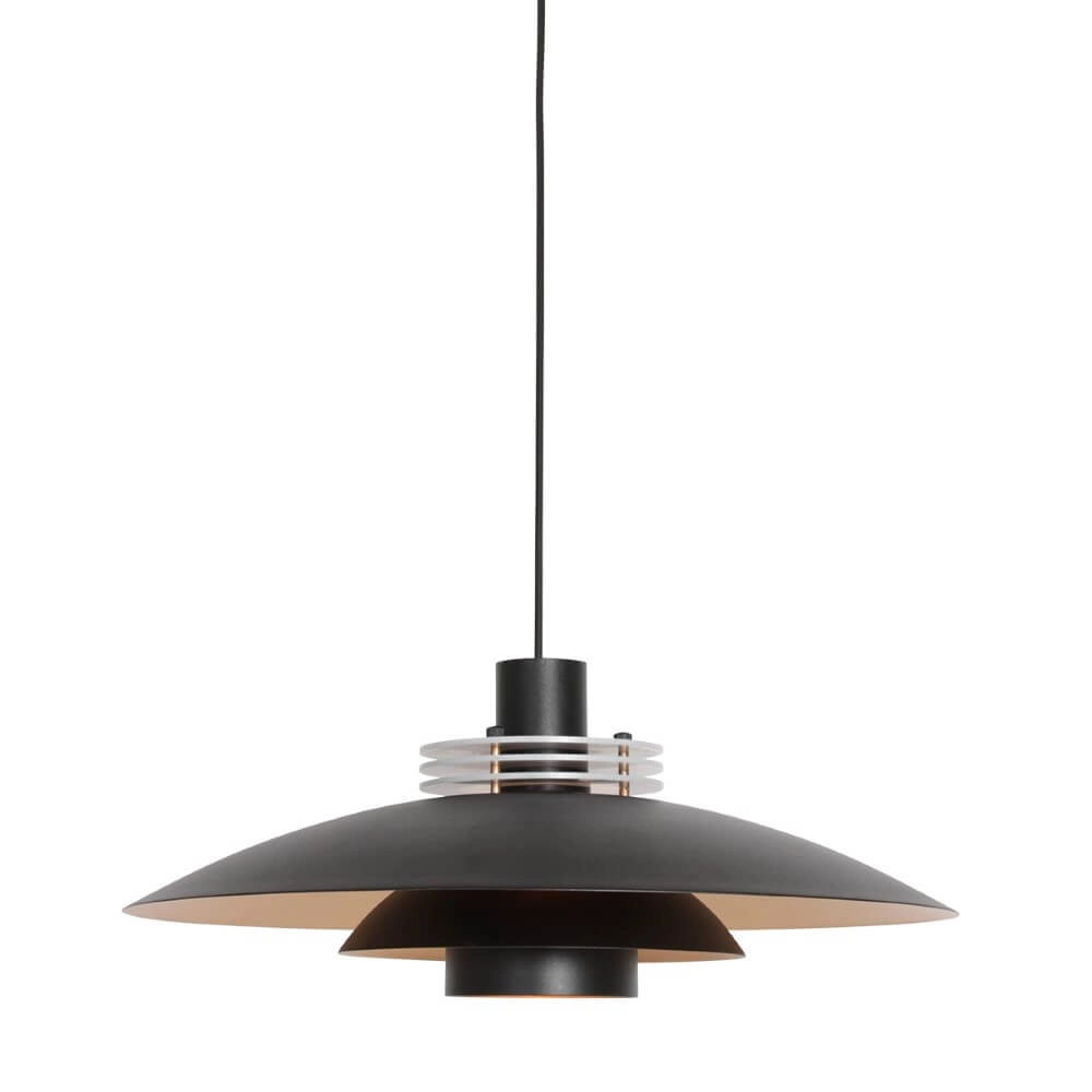 Lampe suspendue rétro Flinter Ø 47 cm - noir