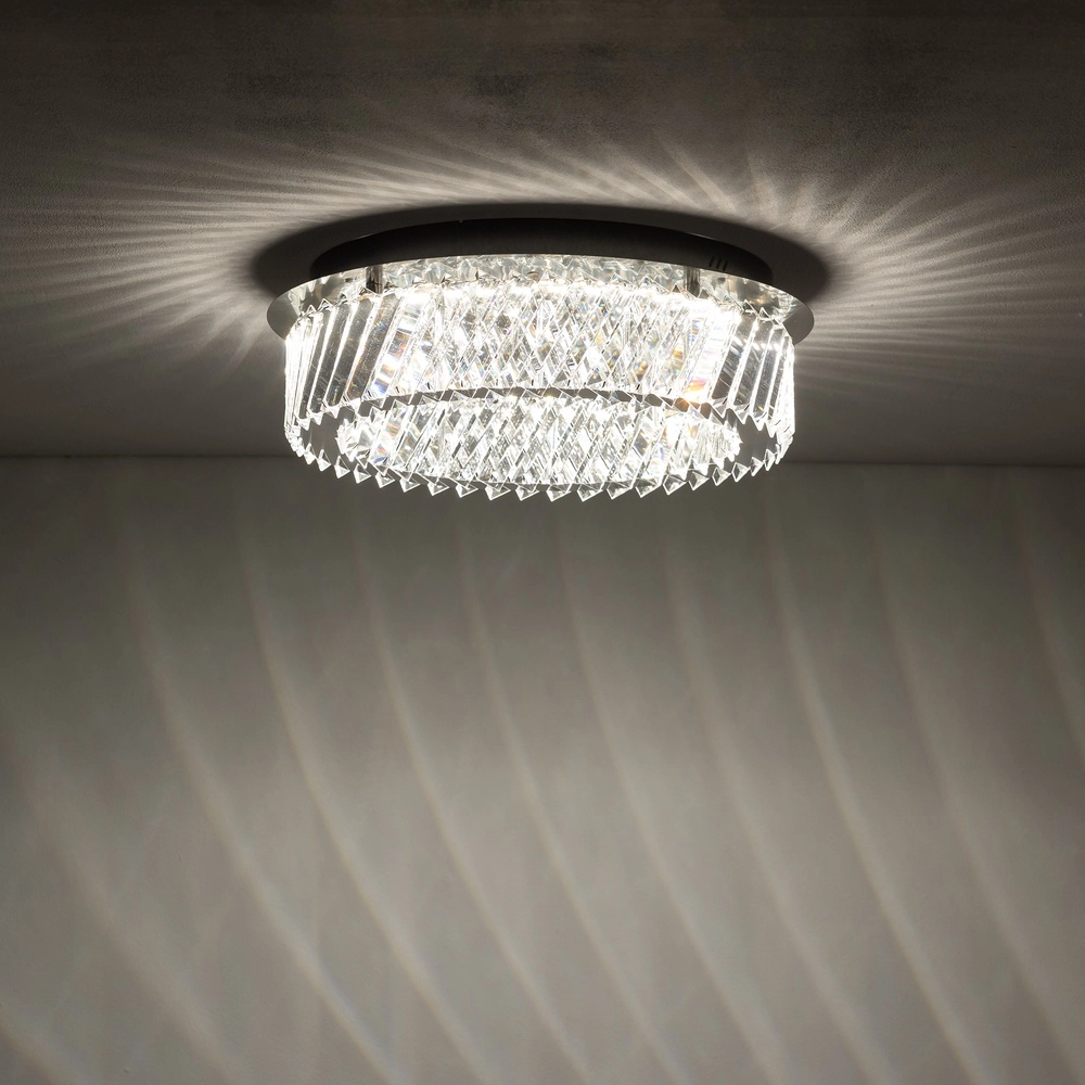 Lampe de plafond Luxora Led Ø cristal de 43 cm Lyora 5903139117081