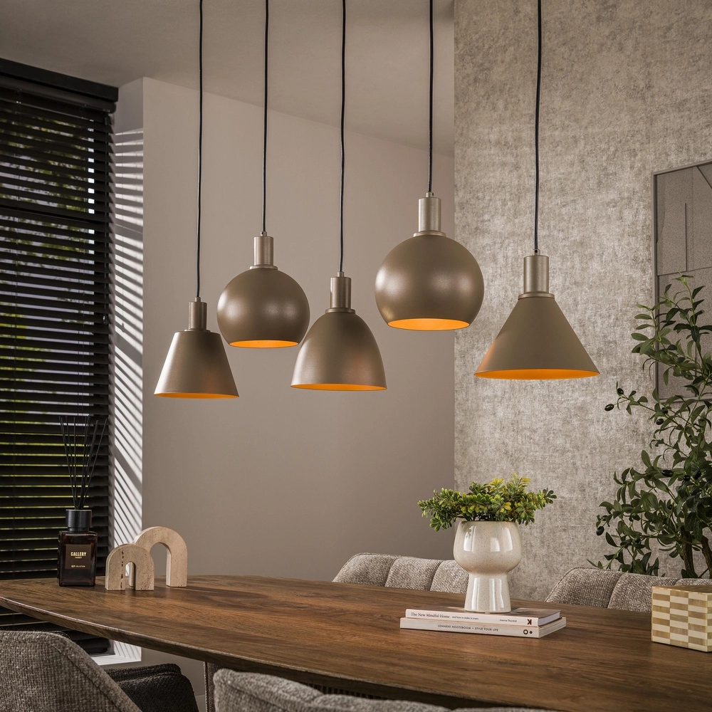 Lampe suspendue à sable Metallo Table à manger - 5x E27