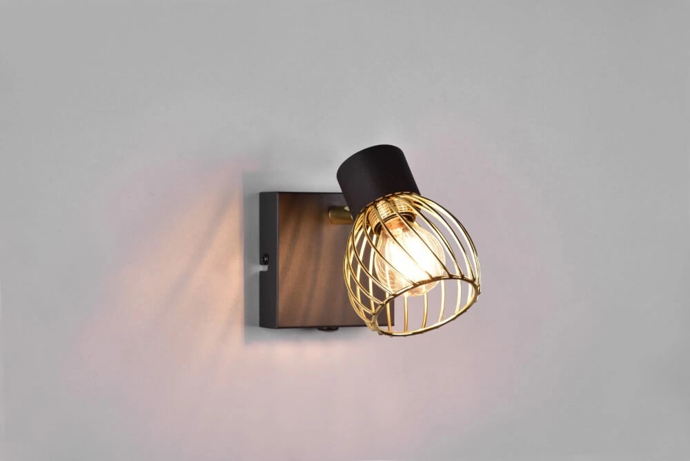 Applique design Ardon noir avec de l'or Trio 4017807560886