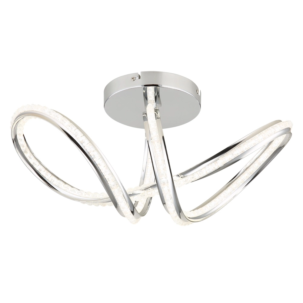 Lampe de plafond moderne Evangeline Chrome Globo 9007371586202