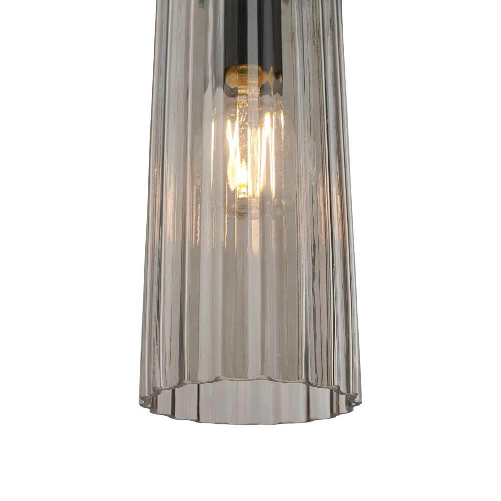 Suspension moderne Miella noir avec verre fumé Nordlux 5704924018602