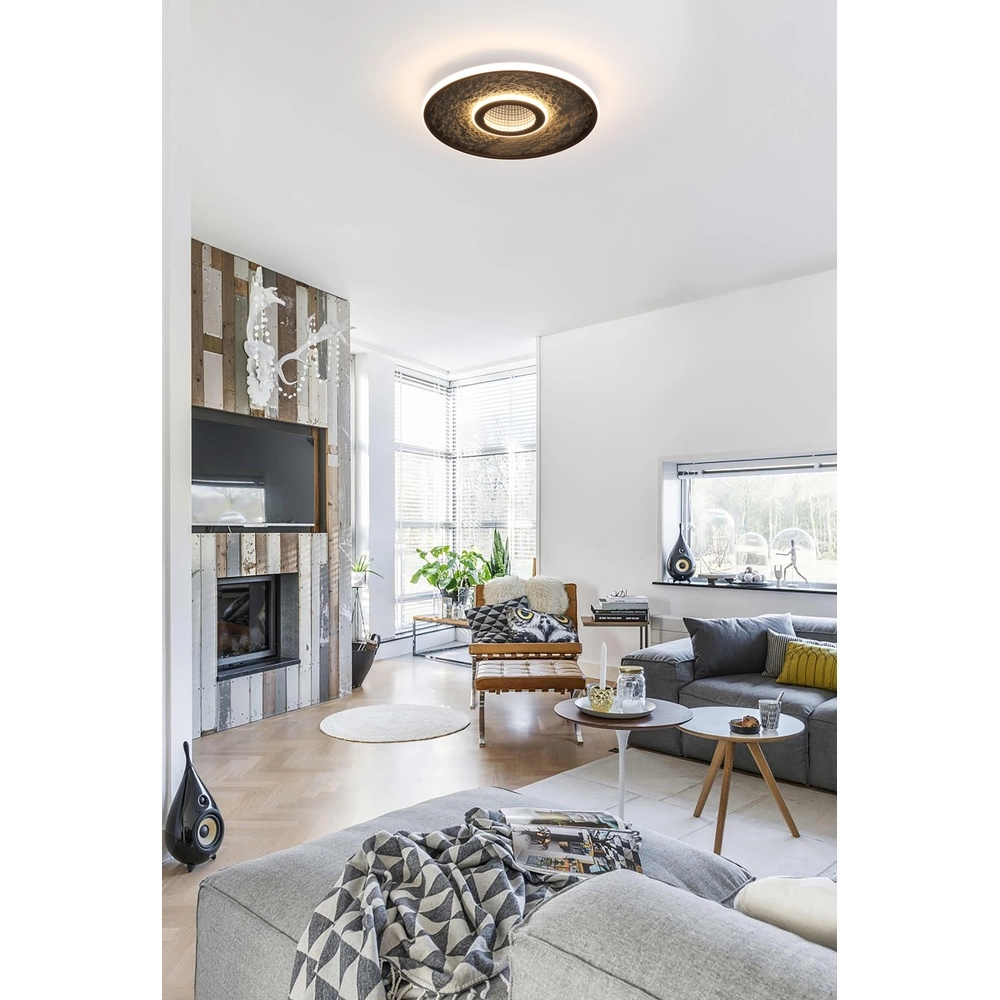 Plafonnier Lumadisc Centre Infinity Noir Searchlight 5053423297989