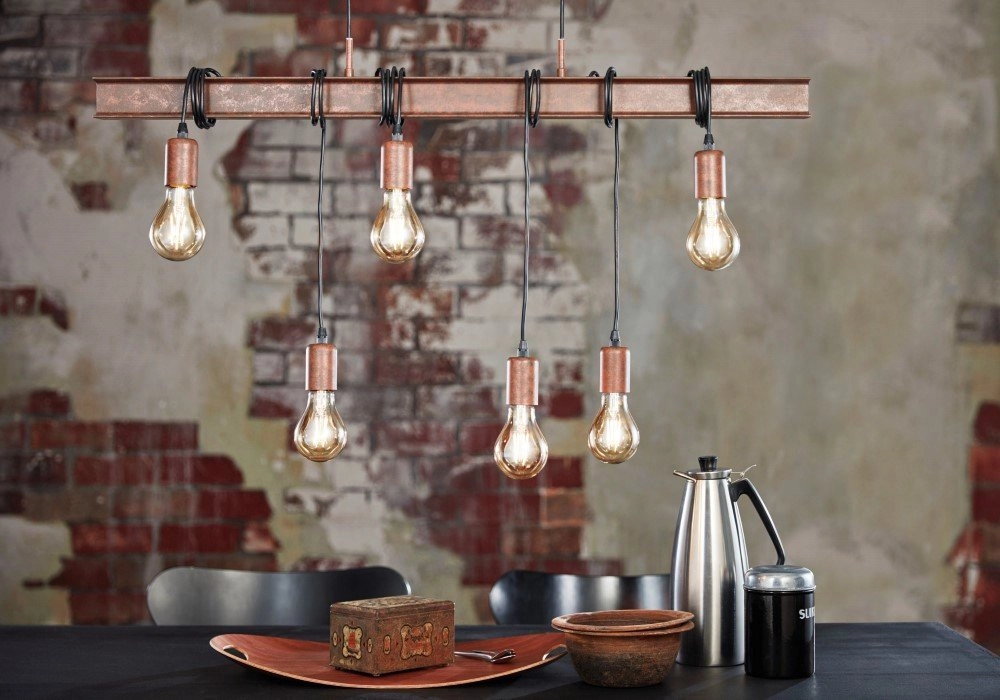 Lampe à suspension Townshend 4 Rouille Eglo 9002759498597