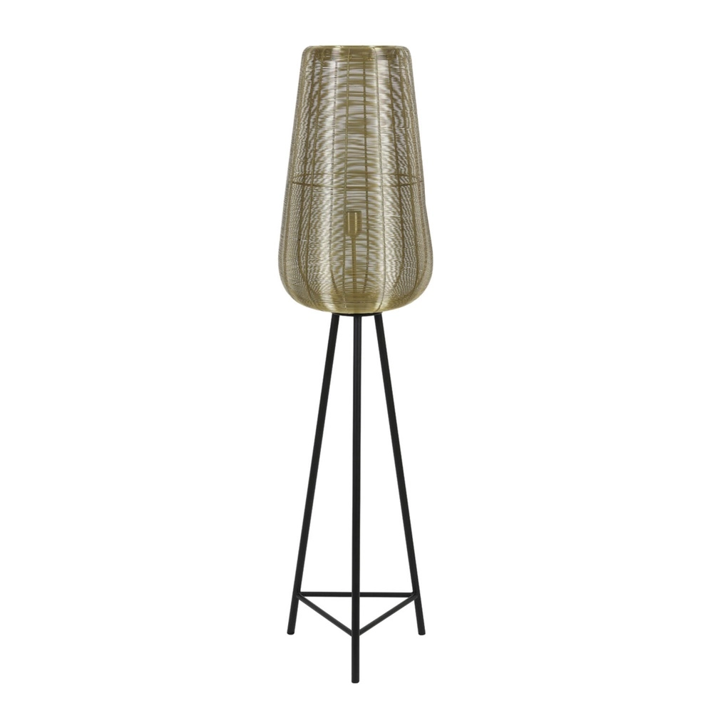 Lampe sur pied trépied Adeta Or 147cm
