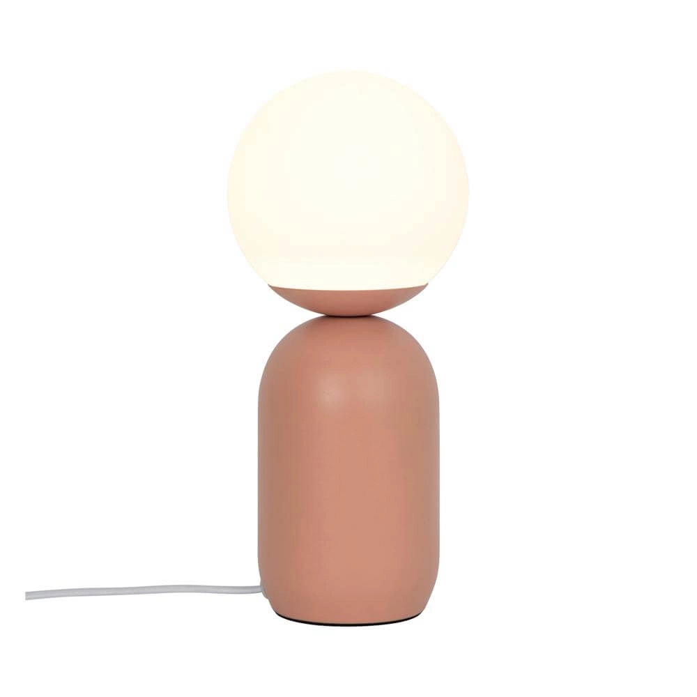 Lampe de table Notti terre cuite avec du blanc