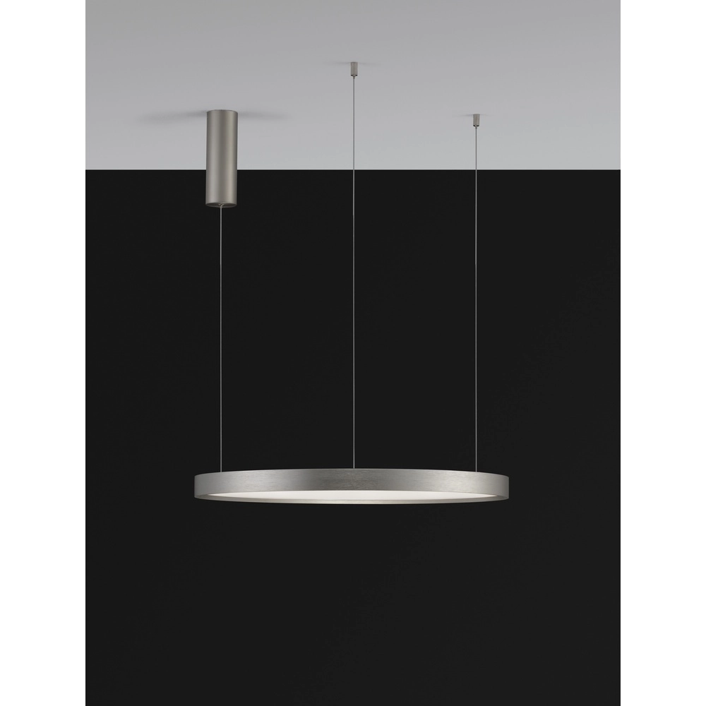 Suspension ronde Perrine gris argenté Ø 60cm Lyora 5212017438430