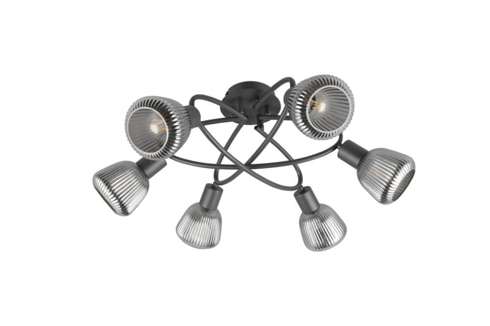 Plafonnier Tarifa avec verre strié Trio 4017807615869