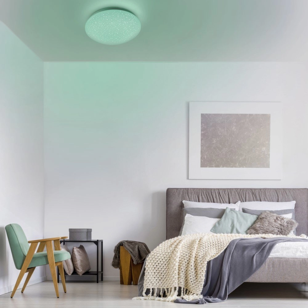 Plafonnier orientable Skyler RGB 25cm avec effet étoile Just Light 4043689928889