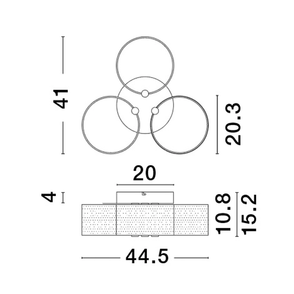 Plafonnier design Gatlin or Ø 44cm Lyora 5212017433497