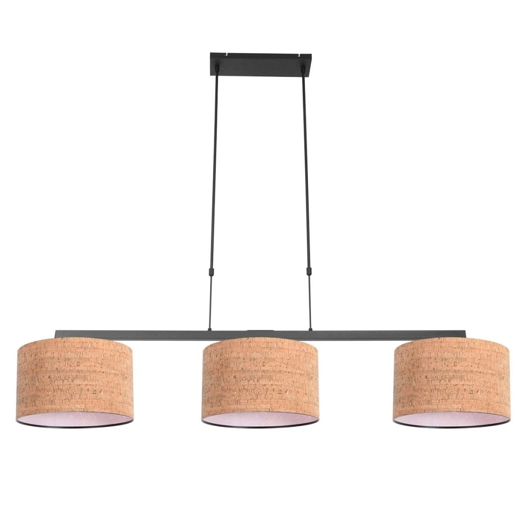 Lampe pendante à 3 lampes Stang avec des bouchons en liège Steinhauer 8712746180664