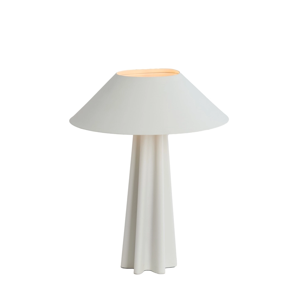 Lampe de table blanche Cukai avec un capuchon métallique Light & Living 8717807742898