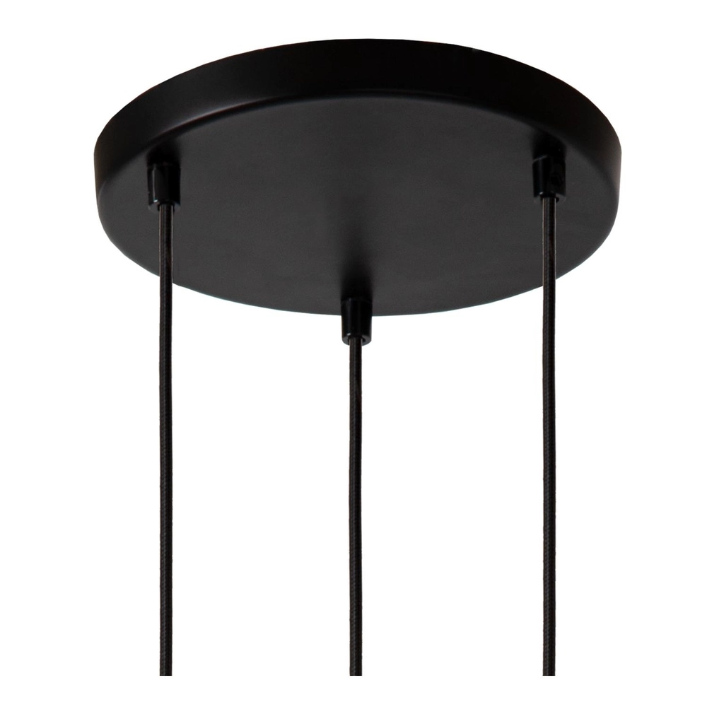 Lampe pendante ronde Medine 3-noir clair avec opale Lucide 5411212460981