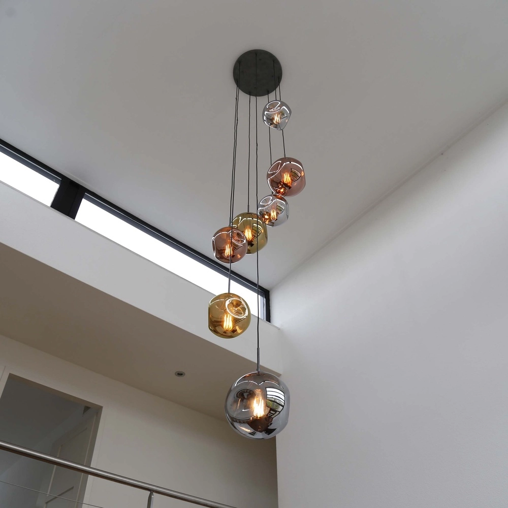 Lampe pendante Vide Stellar 7 boules de verre Lyora 8716803511699