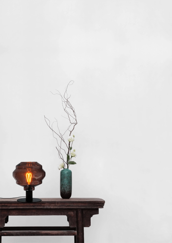 Lampe de table Porto avec boule en verre rouge Masterlight 8718121271385