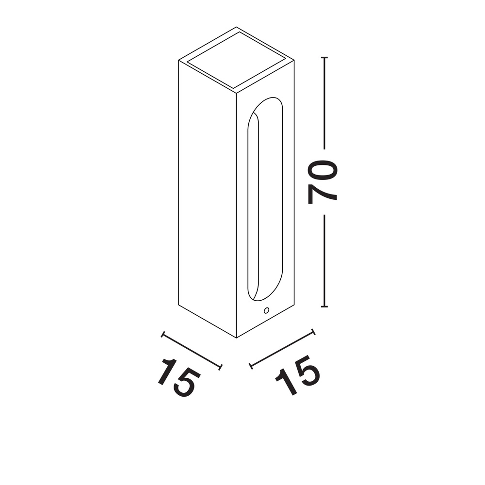 Lampe de jardin carrée Stage 35cm Lyora 5212017454485