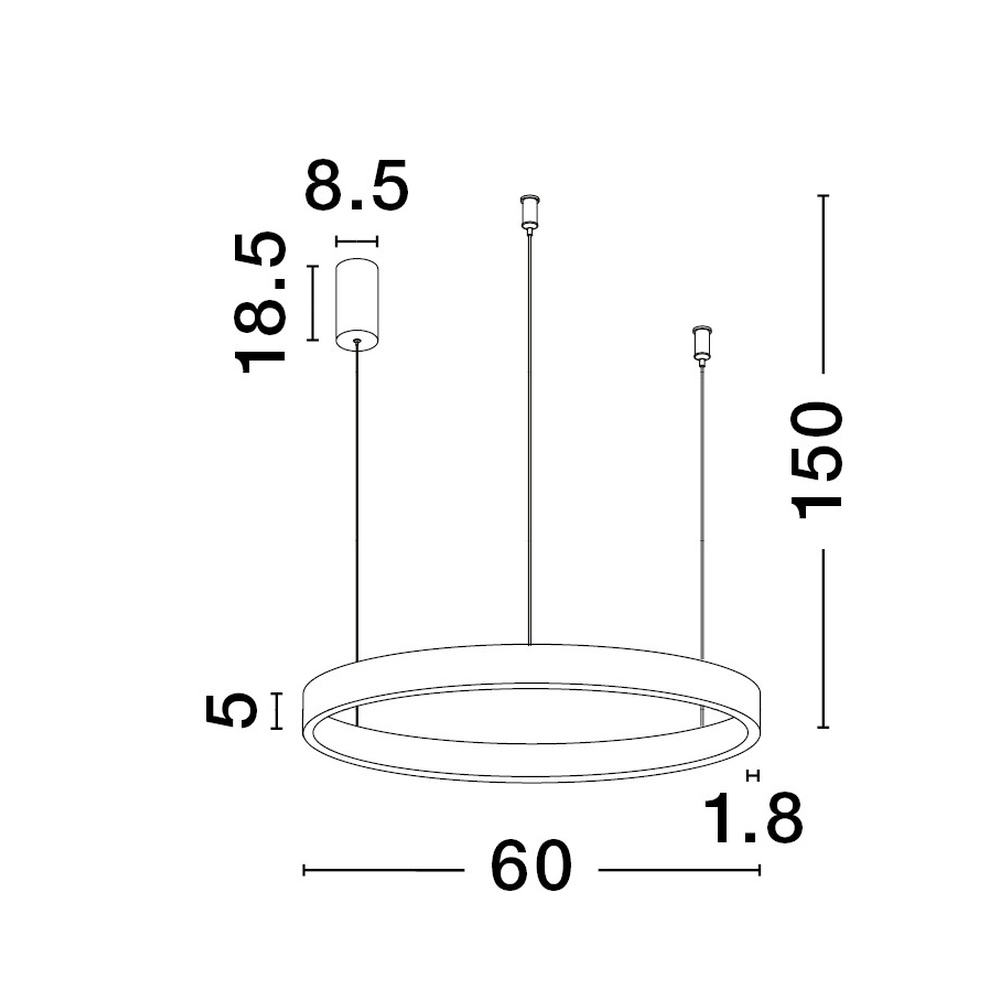 Suspension design Elowen blanc Ø 60cm Lyora 5212017439048