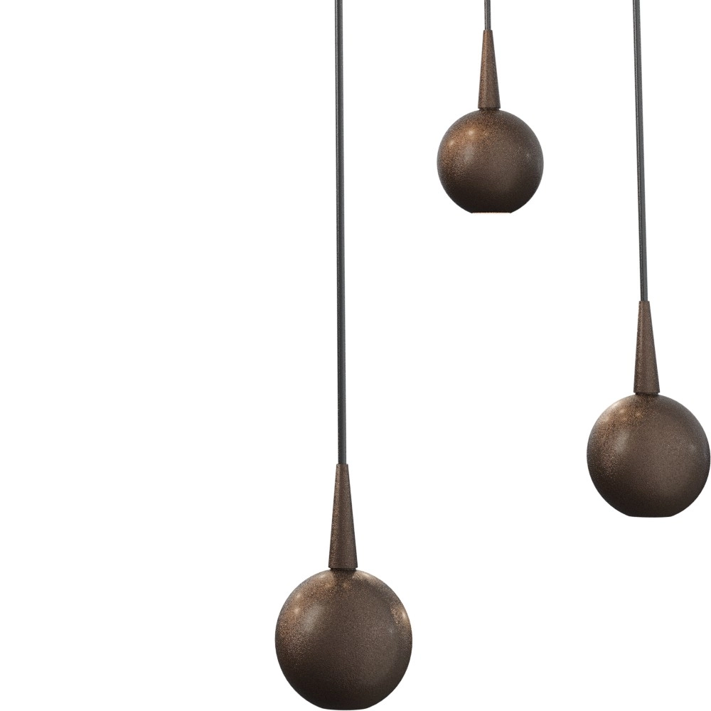 Lampe suspendue à 9 lampes Talana Brun cacao Ø 50cm DTW Masterlight 8718121399065