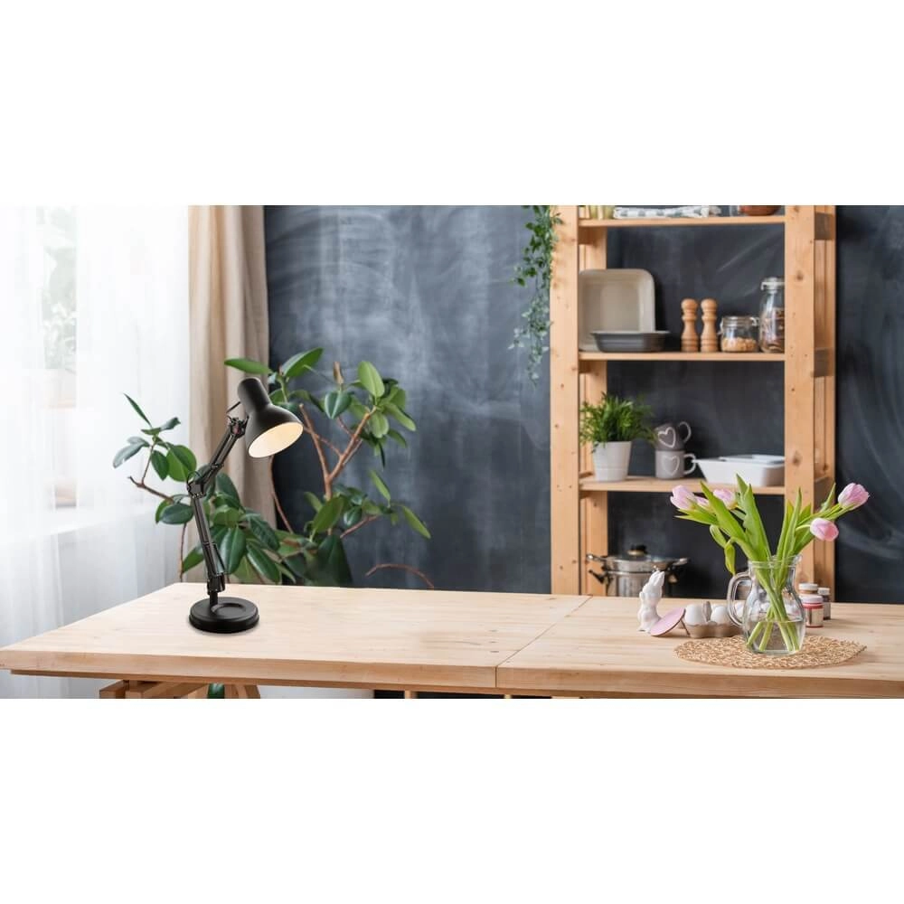 Lampe de bureau nostalgique Famous noir Globo 9007371162147