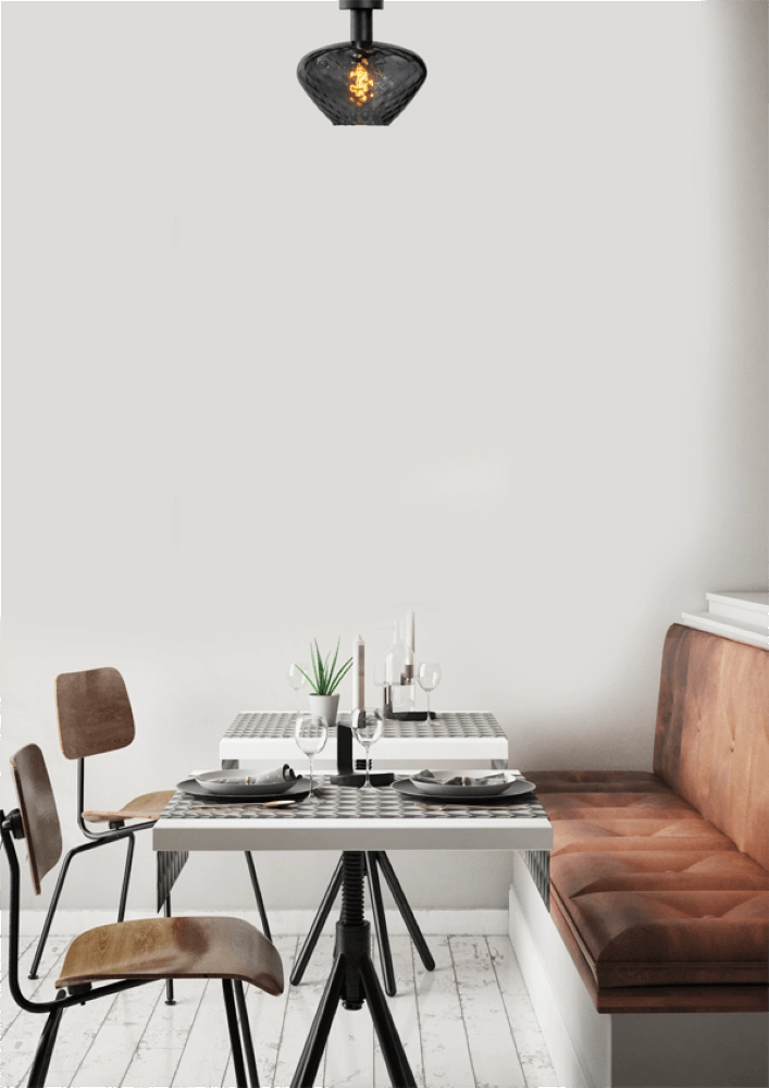 Plafonnier - Ø 30cm - Porto avec verre fumé Blossom Masterlight 8718121271545