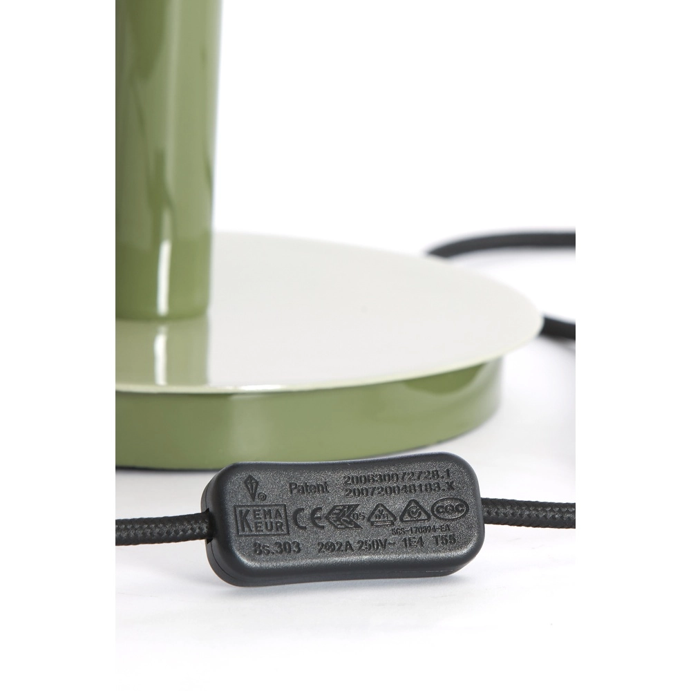 Lampe de bureau Marivet vert brillant - Ø 30cm Light & Living 8717807816230