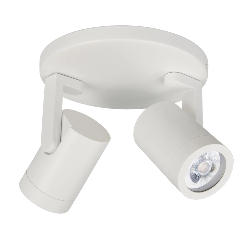 Spot monté en surface Halo Spot blanc 2 lumières rond