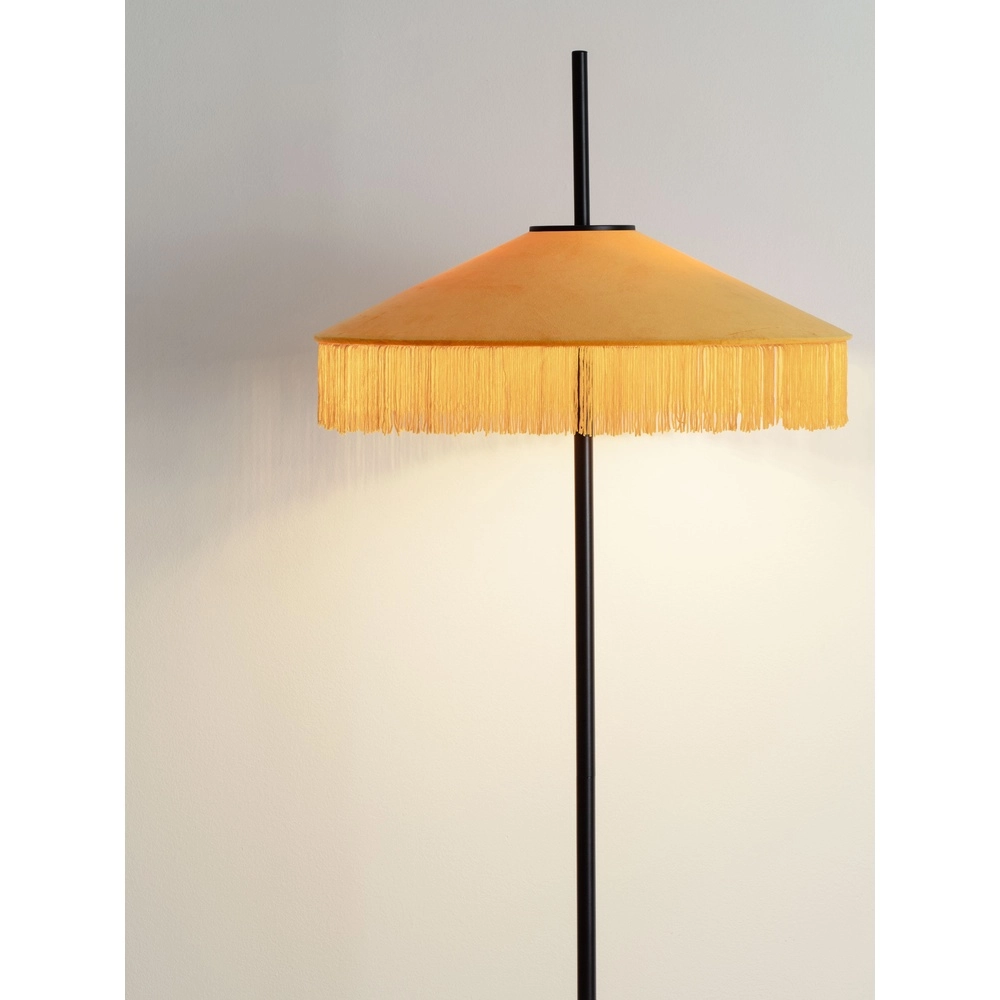 Lampe sur pied Tiffany Velvy jaune Lyora 5212017493811