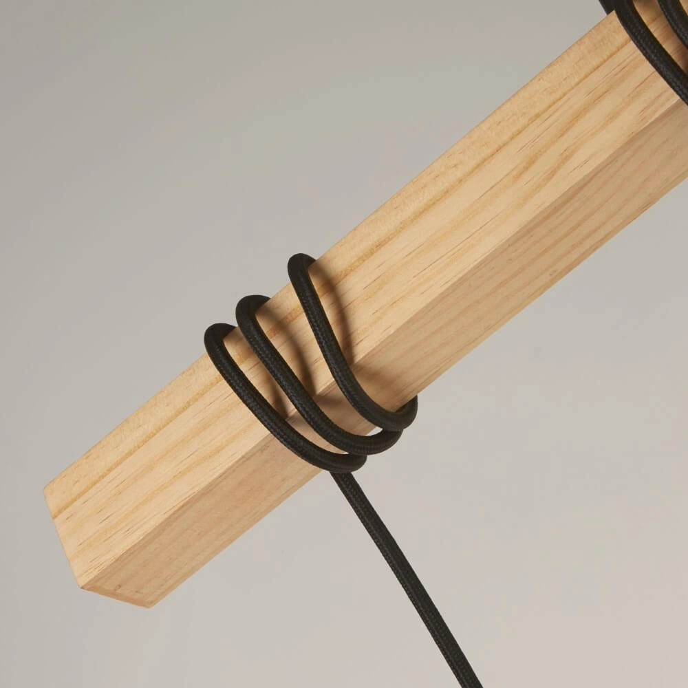 Lampe suspendue 6 lumières Woody avec du bois Searchlight 5053423206417