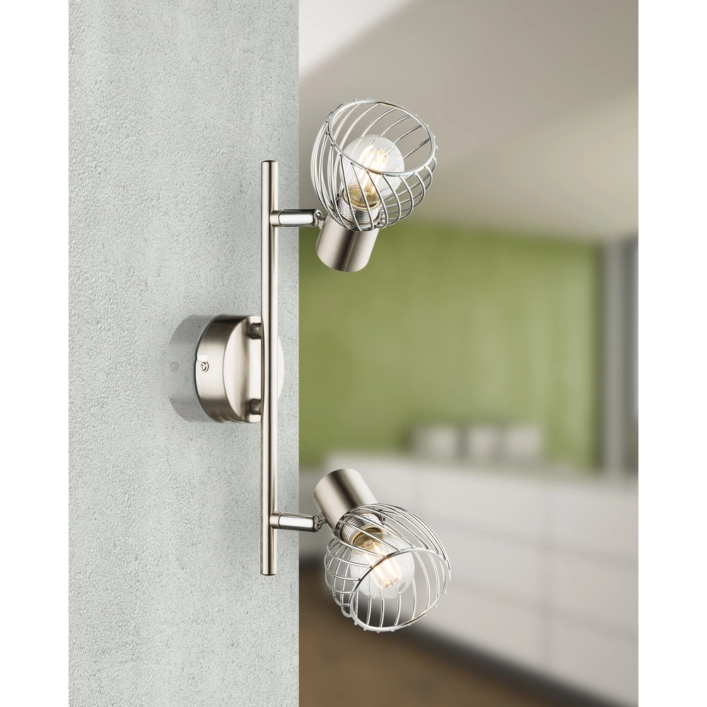 Lampe de plafond Texas 2-Léger nickel Globo 9007371359899