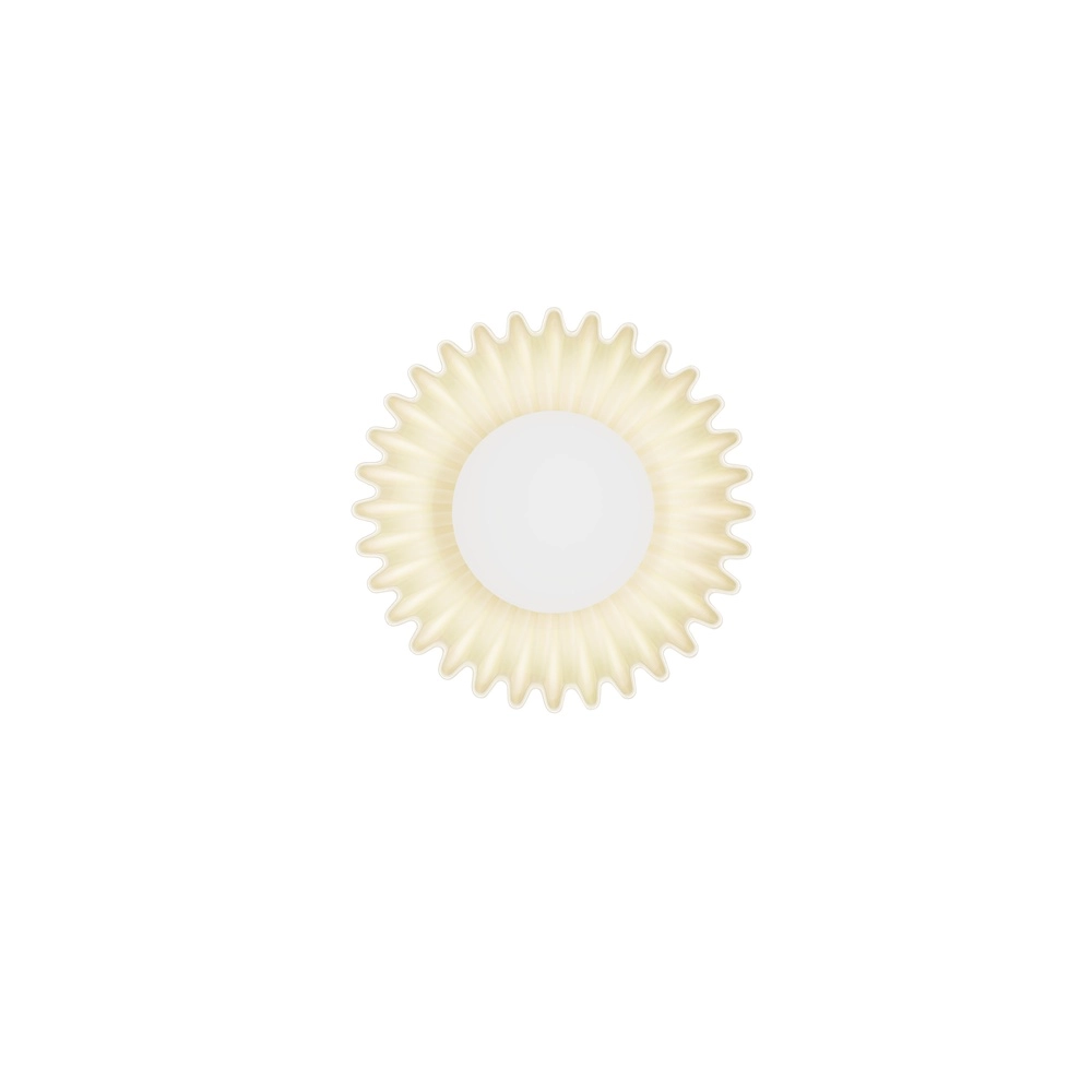 Applique murale Petel crème avec verre blanc