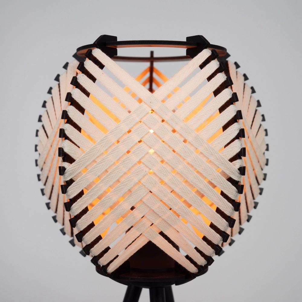 Lampe de table Waverton noir avec textile crème Eglo 9002759440084