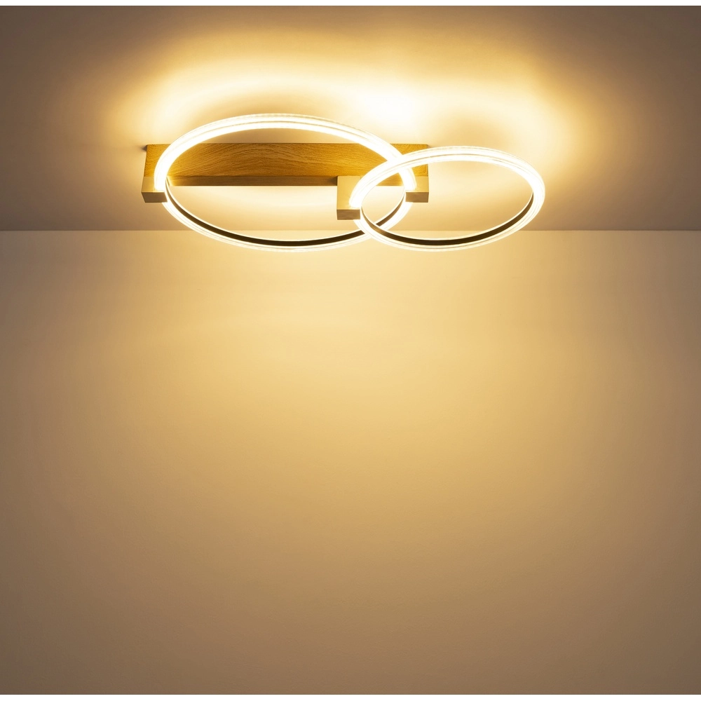 Lampe de plafond Fletcher Bois de conception Globo 9007371583294