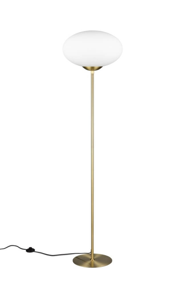 Lampadaire Fomento Ø 40cm - laiton avec verre blanc Trio 4017807616156