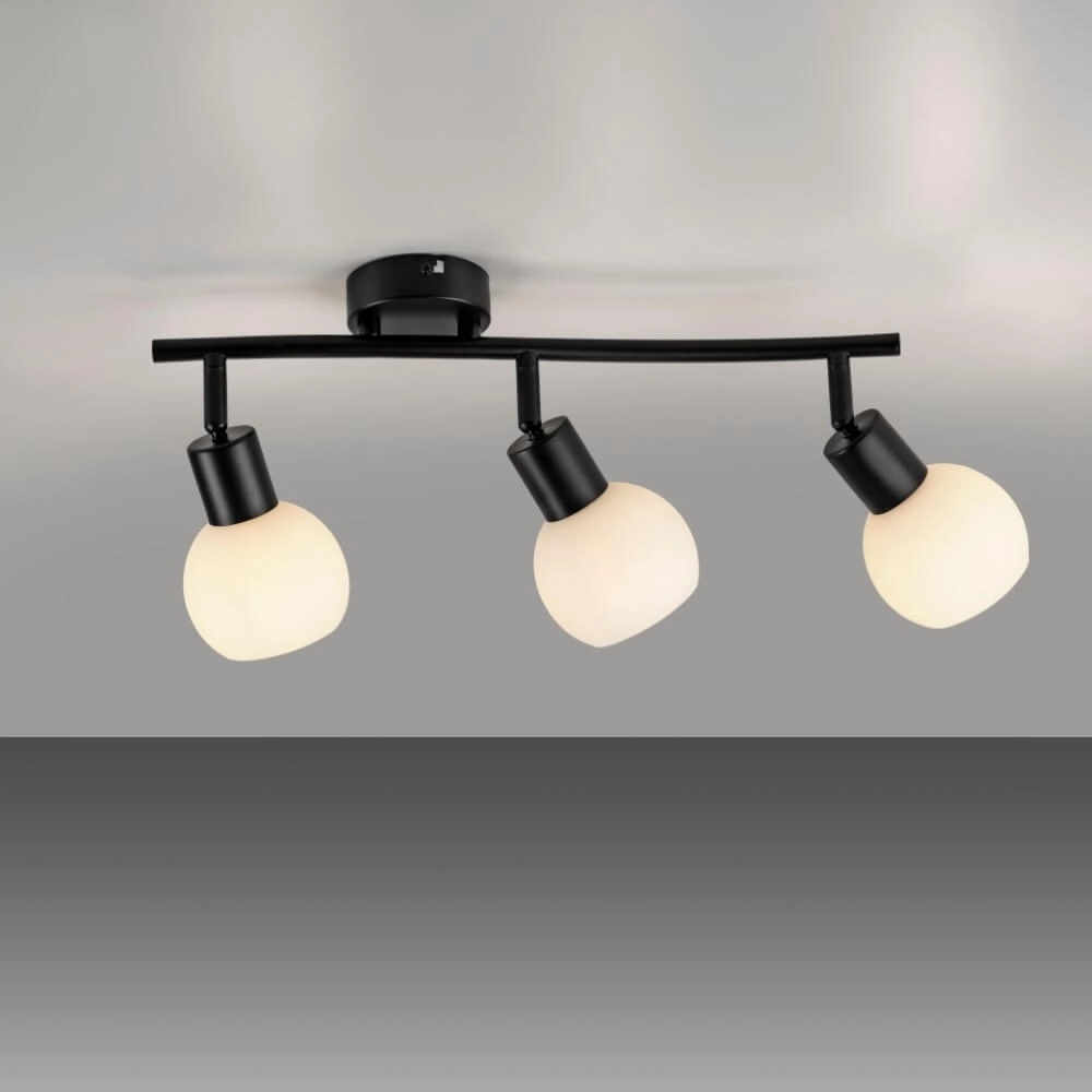 Plafonnier noir Loki 3 lumières Just Light 4043689000776