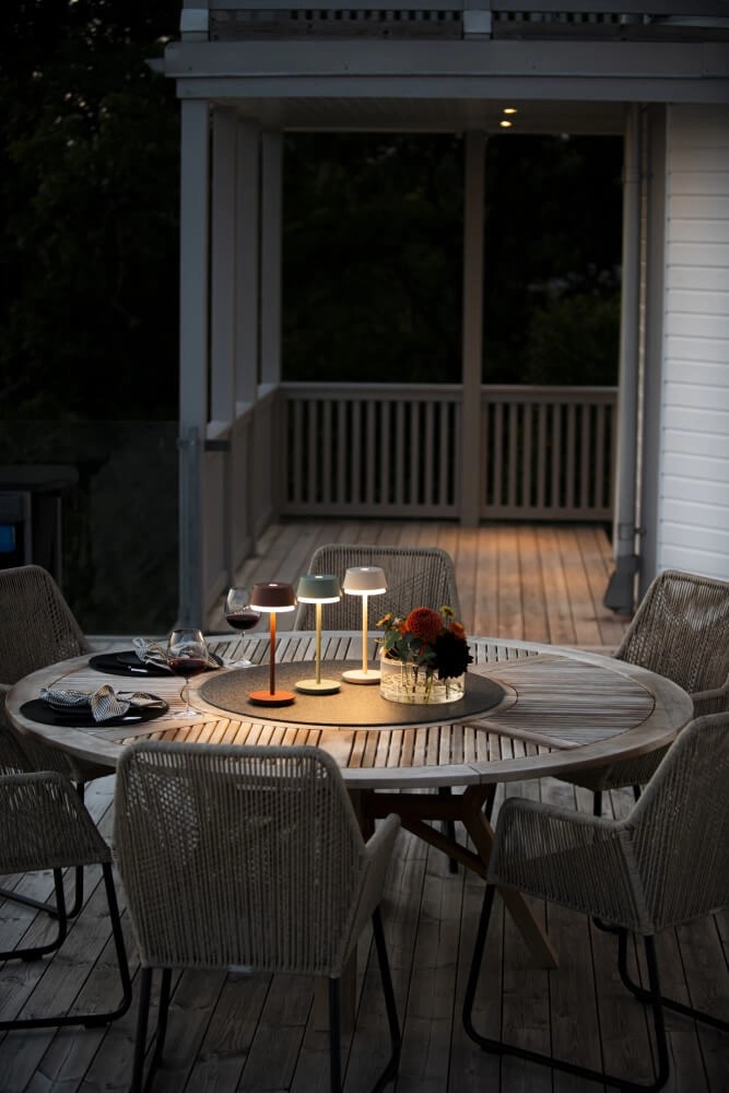 Lampe de table Lyon couleur sable avec fonction RVB KonstSmide 7318307830330