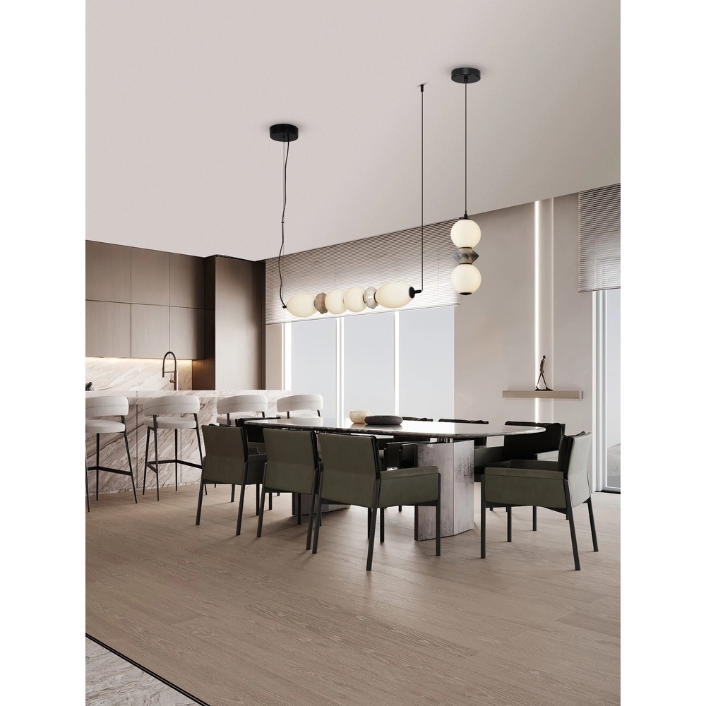 Suspension Pallina blanc - gris Lyora 5212017483980