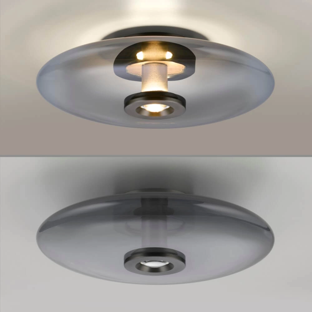 Plafonnier design Pure Vitrum gris Paul Neuhaus 4012248382660