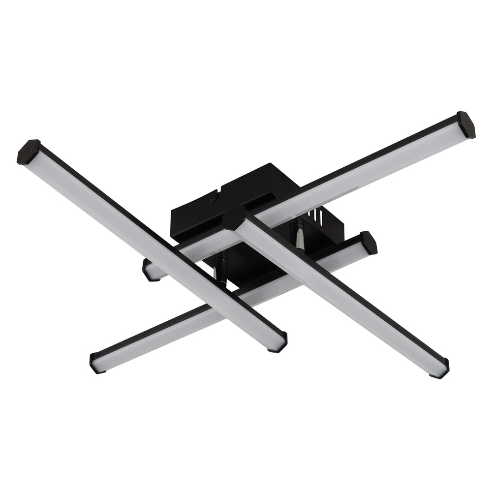 Lampe de plafond moderne Kirina Carré noir de 50 cm Globo 9007371515233