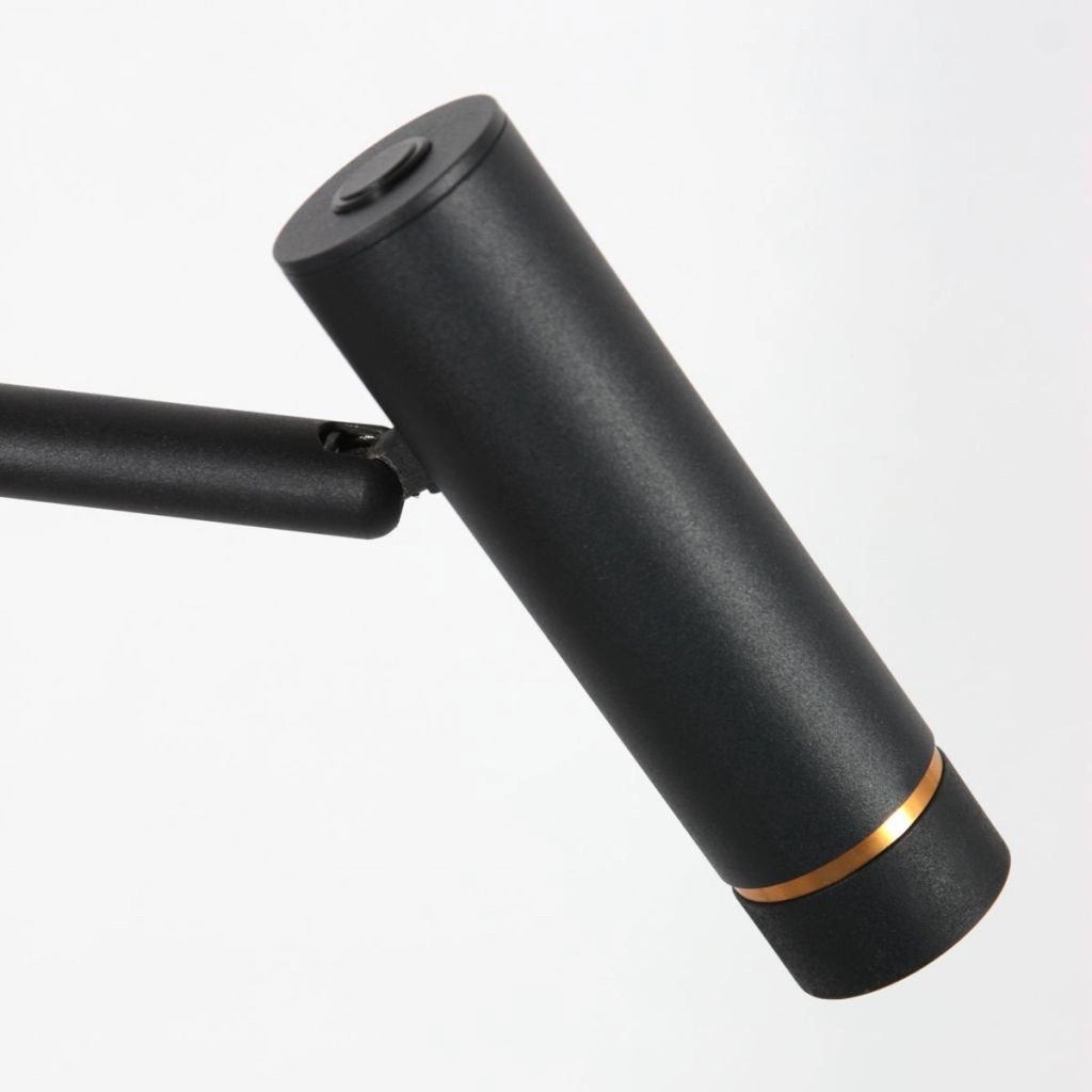 Lampe sur pied à deux lampes Lumo Noir Steinhauer 8712746184686