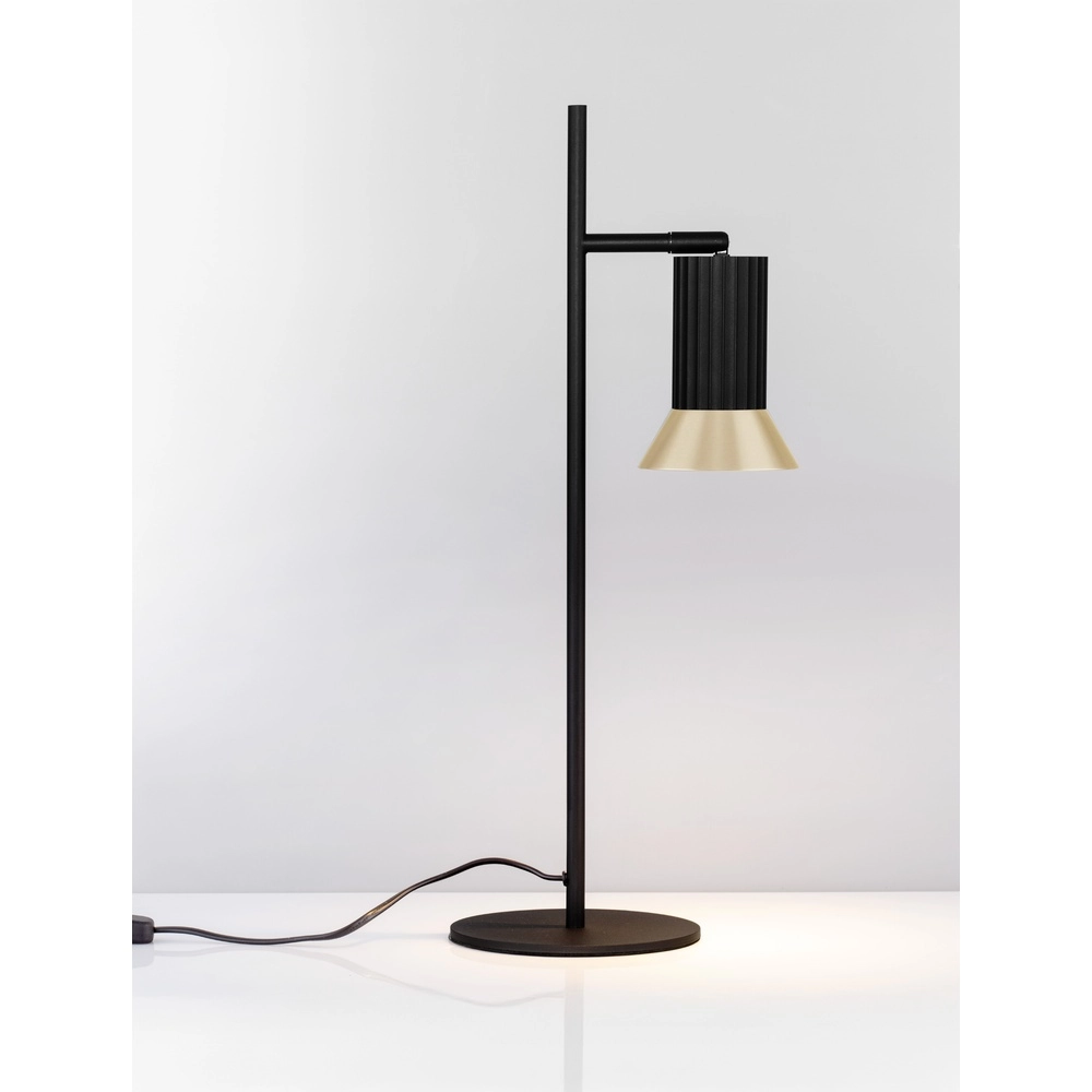 Lampe de table design Luvia noir avec or Lyora 5212017475596
