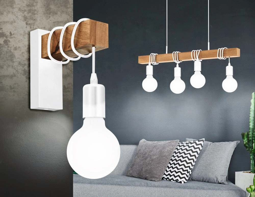 Lampe à suspension Townshend Bois Eglo 9002759437046