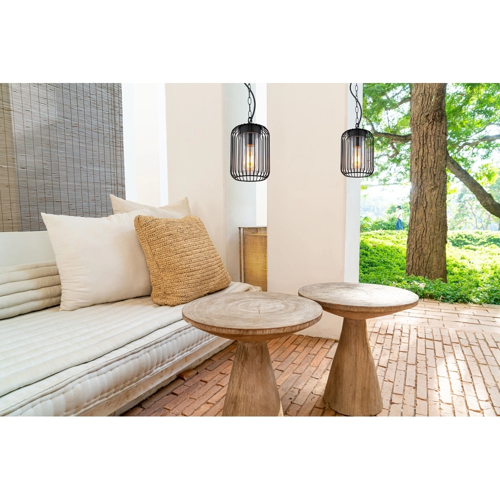 Lampe suspendue Nina Noir pour l’extérieur Globo 9007371435340