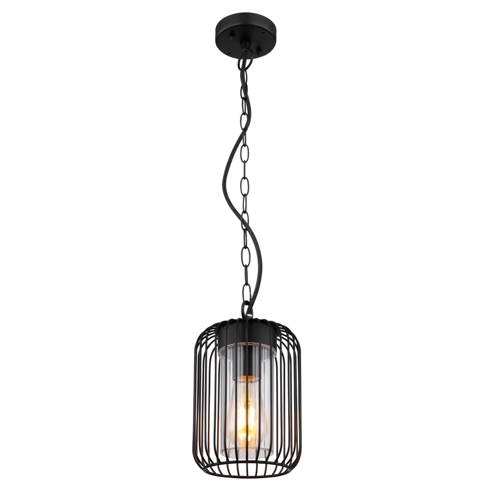 Lampe suspendue Nina Noir pour l’extérieur