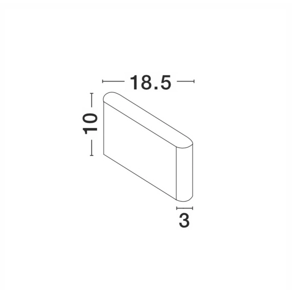 Spot mural épuré Soho M gris Lyora 5212017409010