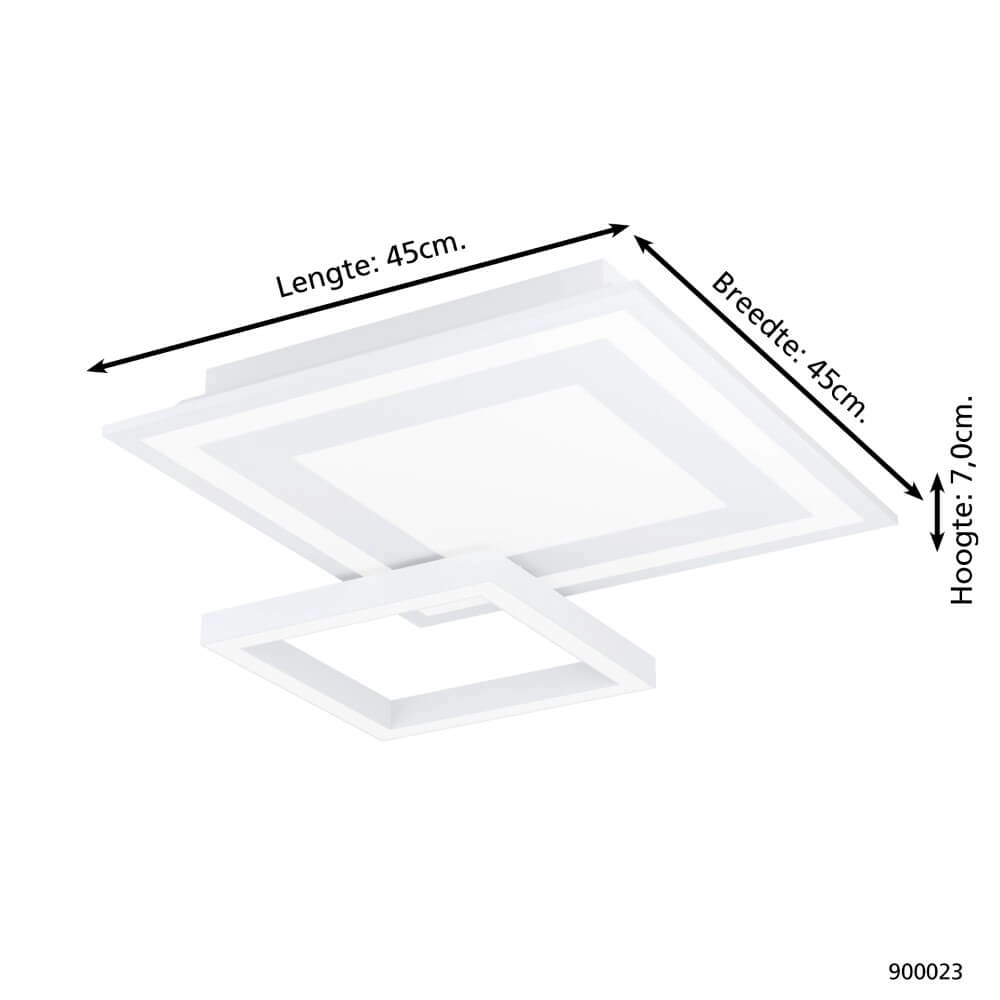 Plafonnier Zigbee Savatarila-Z 45x45cm blanc Eglo 9008606221677