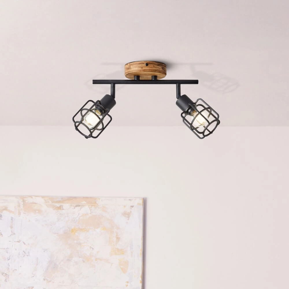 Plafonnier industriel Gwen 2 lumières Brilliant 4004353409813