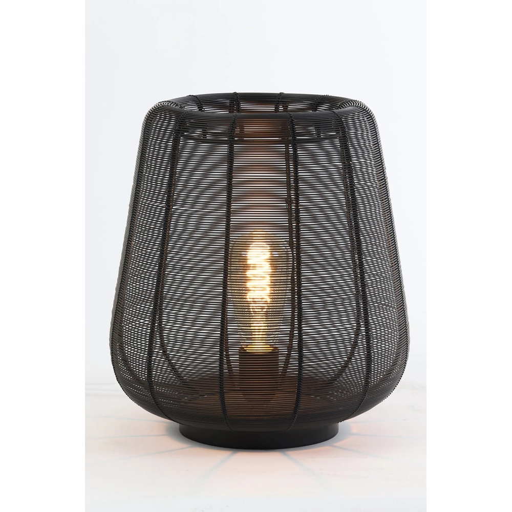 Lampe de table noire Adeta Ø 29cm Light & Living 8717807600938