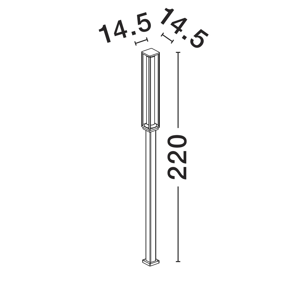 Lampe de jardin design Solstice carré Lyora 5212017449887