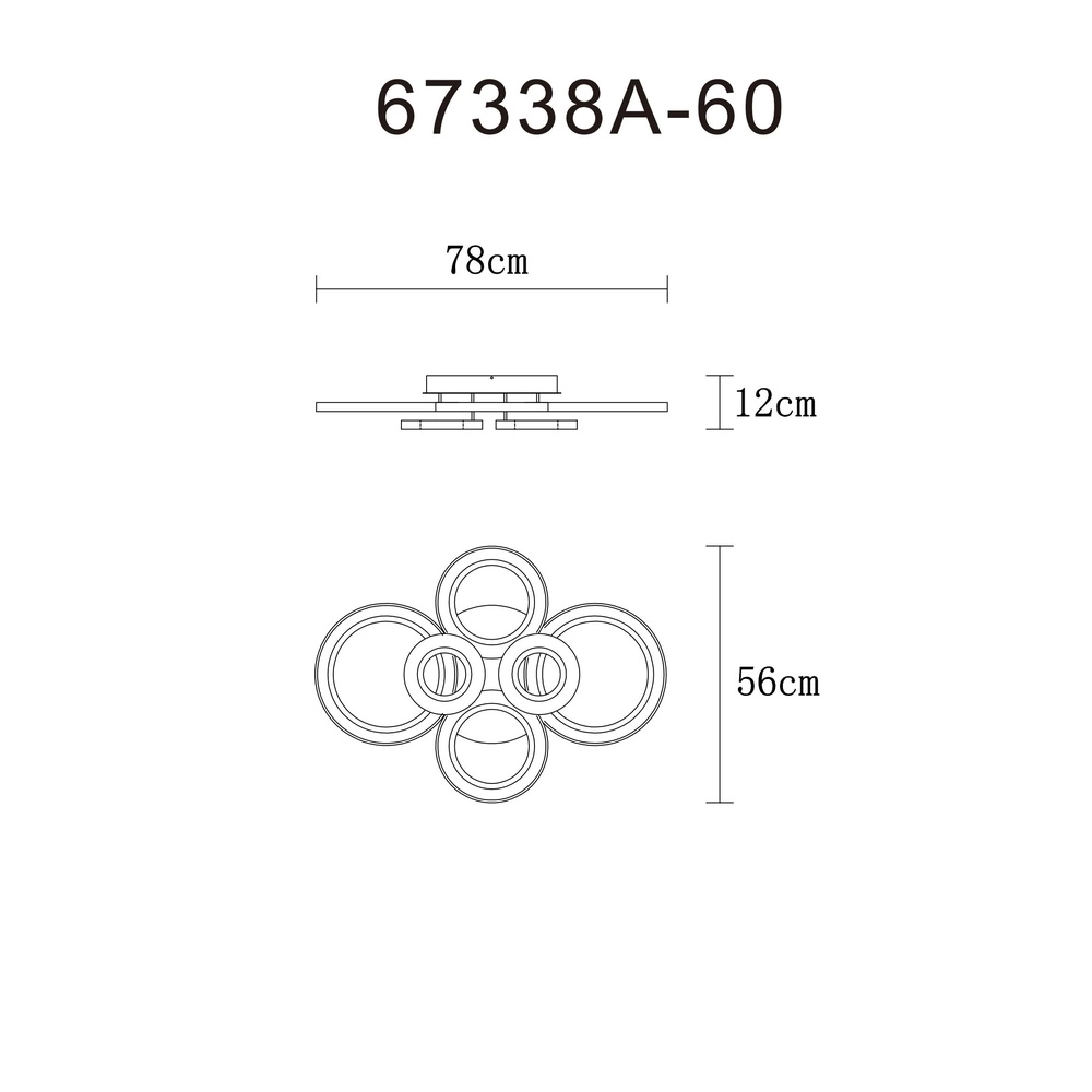 Lampe de plafond à design Kora Noir Globo 9007371513406