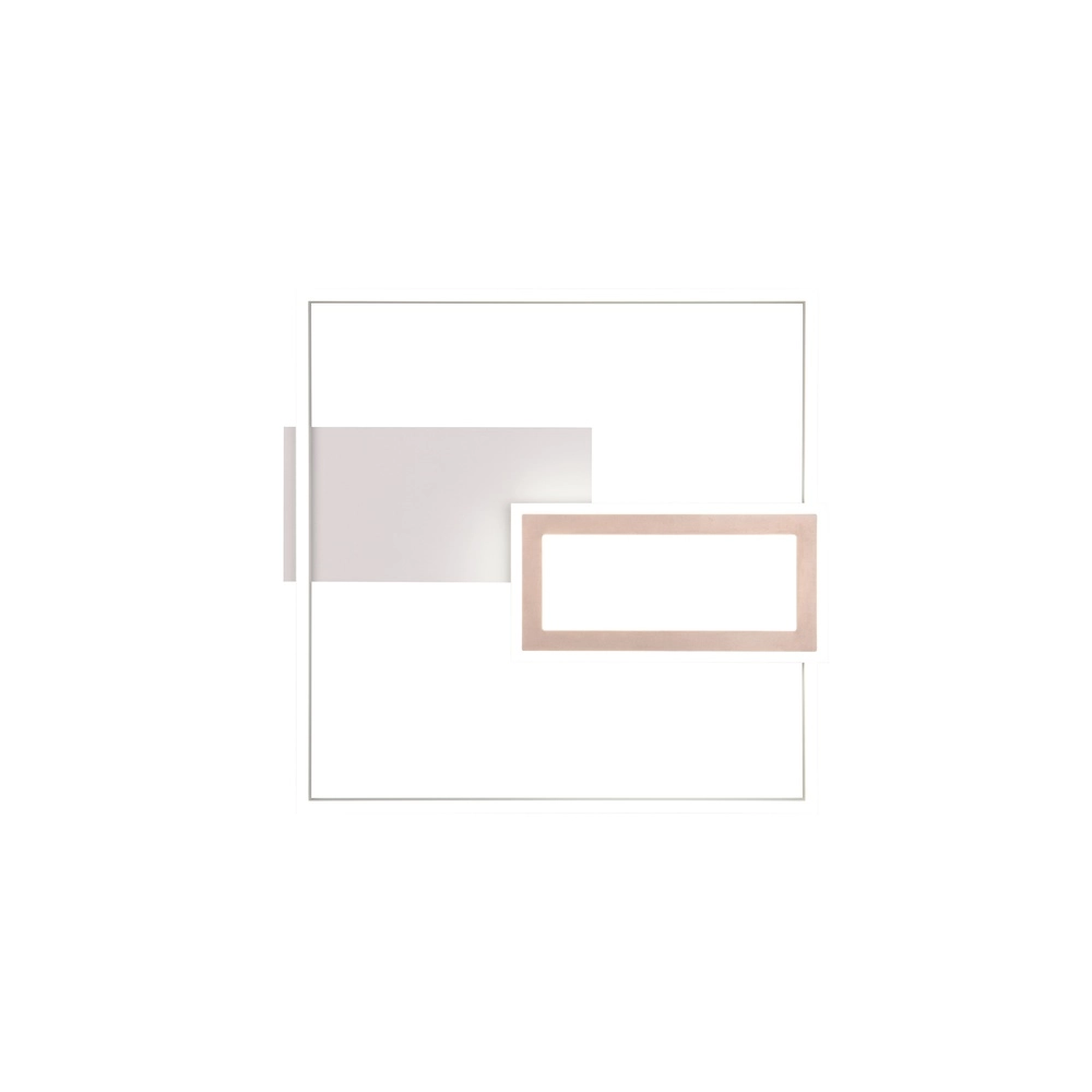 Plafonnier carré Spiro gris 50cm Trio 4017807612479